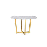 TOV Maxim White Marble Dining Table