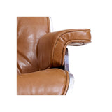 Grayson PU Lounge Chair and Ottoman - Aluminum