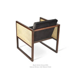 Cube Lounge Chair - Wood and Wicker