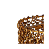 Nirsa Brass Chain Link 3-Tier Chandelier