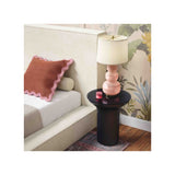 Cassandra  Glass Flared Side Table