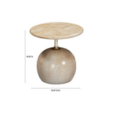 Mire Rose Faux Marble Side Table