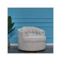 Priscille Fabric Swivel Accent Chair