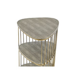 Theron Faux Shagreen Side Table