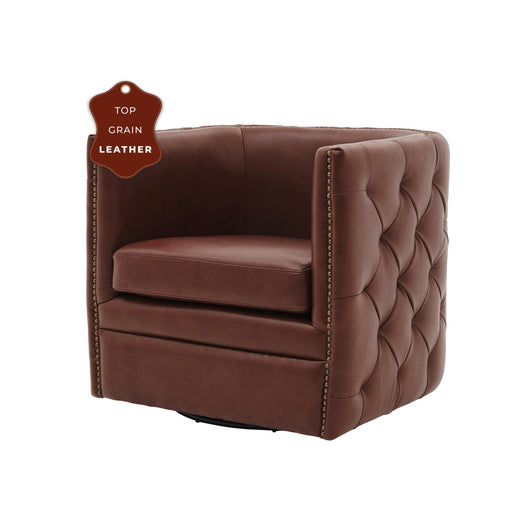 Leslie  Leather Swivel Chair