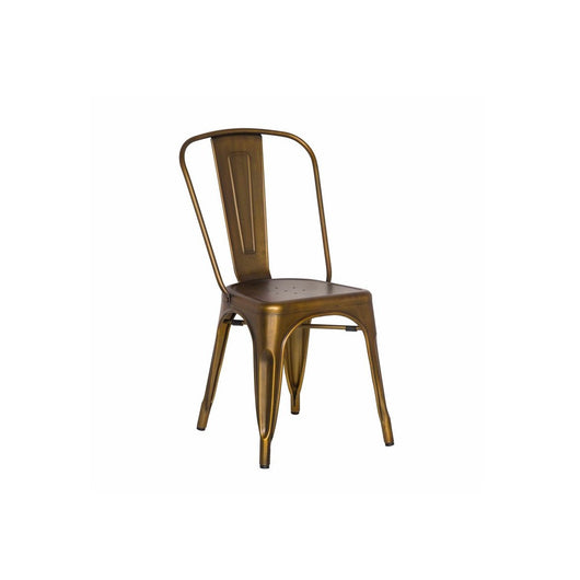Metropolis Copper Metal Side Chair - Set of 4