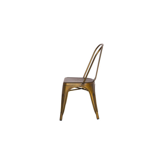 Metropolis Copper Metal Side Chair - Set of 4