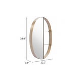 Latitude Oval Shelf Mirror