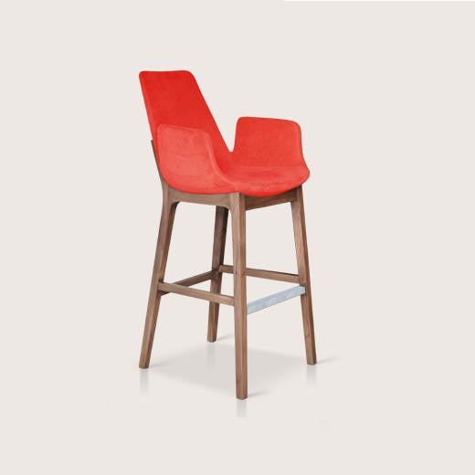 Sohoconcept Eiffel Wood Counter Stool - With Arms