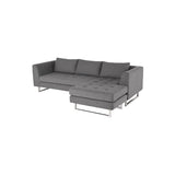 Nuevo Matthew Sectional Sofa - Stainless Steel