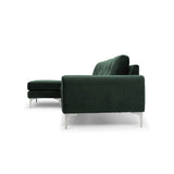 Nuevo Colyn Sectional Sofa - Brushed Stainless Steel