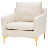 Nuevo Anders Lounge Chair - Gold Legs