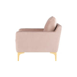 Nuevo Anders Lounge Chair - Gold Legs