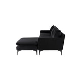 Nuevo Anders Sectional Sofa - Black Legs