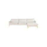 Nuevo Anders Sectional Sofa - Gold Legs