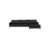 Nuevo Anders Sectional Sofa - Gold Legs