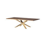 Nuevo Couture Dining Table - Gold and Oak