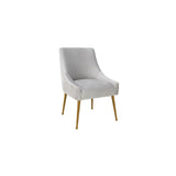 Beatrix Pleated  Velvet Side Chair - Gold Legs