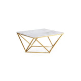 TOV Leopold White Marble Cocktail Table