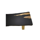 Timber Black and Brass Console