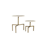 Hanish White Marble Tables - Set of 2